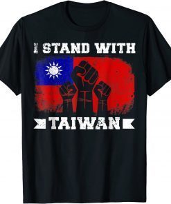 Funny I Stand With Taiwan Supporter Taiwanese Flag Men Women T-Shirt