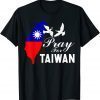 Pray For Taiwan Support Taiwanese Flag Heart Unisex T-Shirt