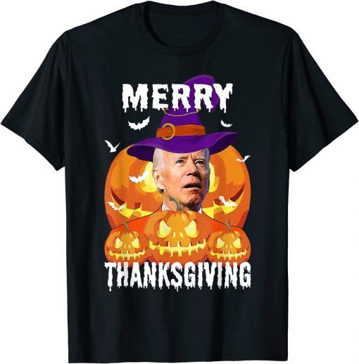 Joe Biden Confused Merry Thanksgiving For Halloween 2022 T-Shirt