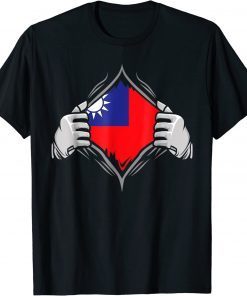 Super Taiwan Heritage Proud Taiwanese Roots Flag Shirt