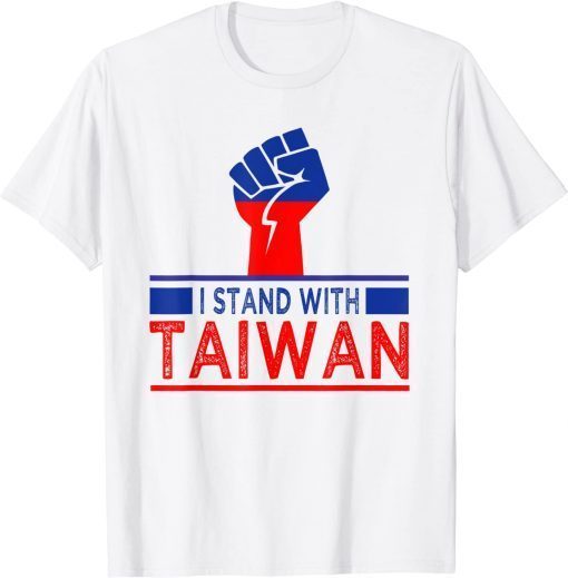 I Stand with Taiwan Flag American Flag support Taiwan T-Shirt