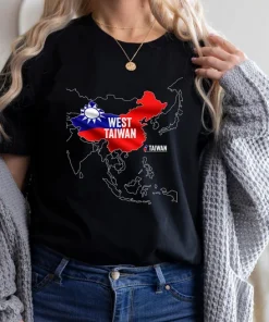 West Taiwan China Map, Taiwan Is Not China T-Shirt