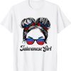 2022 Messy Bun I Stand With Taiwan Taiwanese Flag Support Taiwan T-Shirt