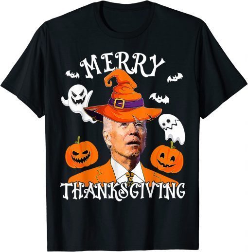 Official Joe Biden Confused Merry Thanksgiving For Halloween T-Shirt