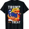 2022 Dinosaur Trump Or Treat T Rex Halloween Pumpkin T-Shirt