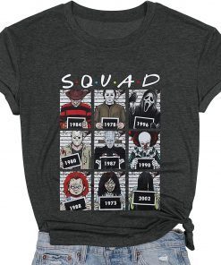 Halloween Squad ,Women Horror Movie Funny Shirts