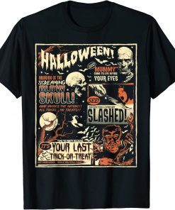 Horror Movie ,Poster Terror Old Time Halloween Vintage T-Shirt