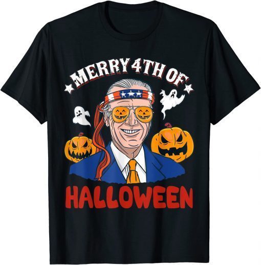 Halloween Funny Happy 4th Of July Anti Joe Biden Tee Shirt