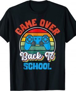 Back to School Funny Game Over Teacher Student Controller Funny T-Shirt