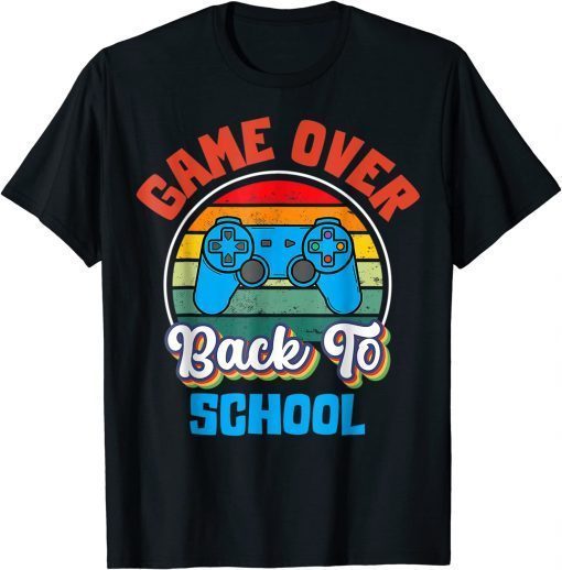 Back to School Funny Game Over Teacher Student Controller Funny T-Shirt