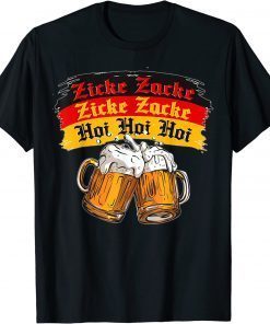 Zicke Zacke Funny Germany Flag Oktoberfest German Beer Lover T-Shirt