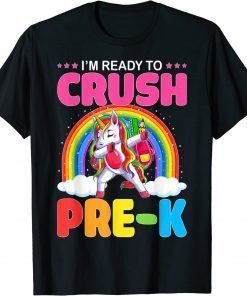 Crush Pre-K Dabbing Unicorn Back to School Girl Student Gift T-Shirt