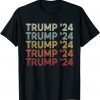Donald Trump 2024 For President Pro Trump 2024 Retro Text T-Shirt