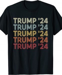 Donald Trump 2024 For President Pro Trump 2024 Retro Text T-Shirt