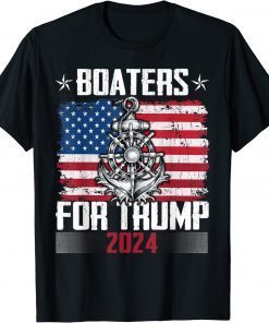 Boaters for Trump 2024 Republican Boat Parade Vintage T-Shirt