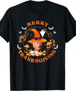 Joe Biden Merry Thanksgiving Confused Happy Halloween T-Shirt