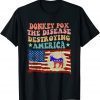 Donkey Pox The Disease Destroying America Anti Biden Vintage T-Shirt