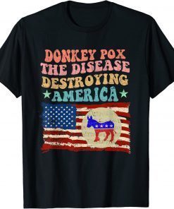 Donkey Pox The Disease Destroying America Anti Biden Vintage T-Shirt