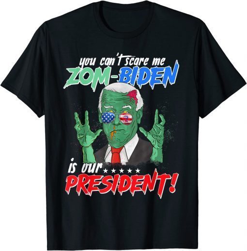 2022 Anti Biden Halloween Funny Zombie Joke Republican Voter T-Shirt