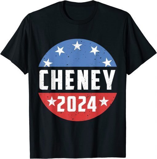 Retro USA Flag Liz Cheney 2024 USA Election Gift T-Shirt