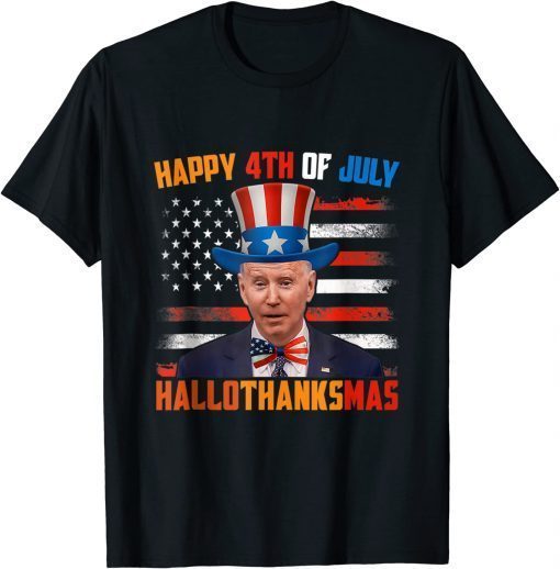 Joe Biden Happy 4th Of July Hallothanksmas Holidays Shirt