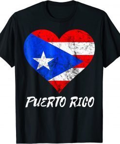Puerto Rico Heart Puertorro Puerto Rican Flag Boricua Roots Shirts