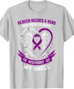 Heaven Needed a Hero God Picked My Uncle Alzheimers Funny T-Shirt