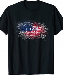 Official Trump Won American Flag Shirt