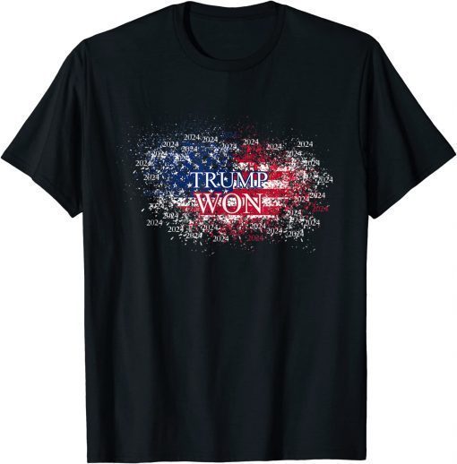 Official Trump Won American Flag Shirt