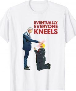 Funny Eventually Everyone Kneels Funny Biden Trump Dark Brandon Shirt