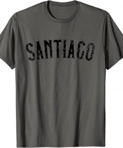 Santiago Dominican Republic Vintage Black Text Apparel T-Shirt