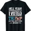 Trump 2024 I Voted Trump Flag Tee MAGA Patriot Party Shirts