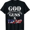 2022 God Guns And Trump 2nd Amendment Trump 45 T-Shirt