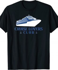 T-Shirt Cruise Lovers Club with Cruise Ship and Anchors