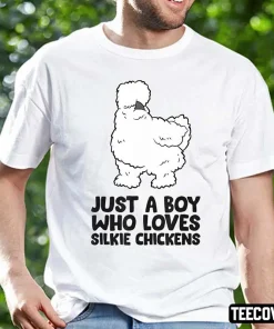 Just a Boy Who Loves Silkie Chickens Tee Shirts