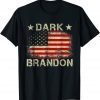 Dark Brandon Biden Political Humour American Flag T-Shirt