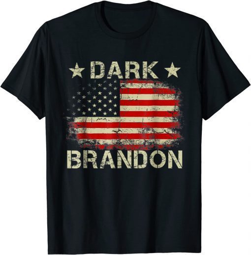 Dark Brandon Biden Political Humour American Flag T-Shirt