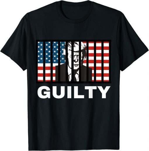 FBI Anti Trump, GUILTY Anti Trump American Flag Political T-Shirt