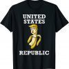 Vintage Trump 2024 Banana Biden Republic America Satire Republican Shirt