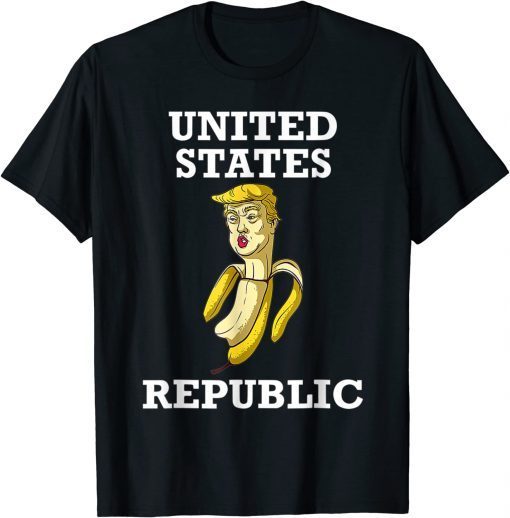 Vintage Trump 2024 Banana Biden Republic America Satire Republican Shirt