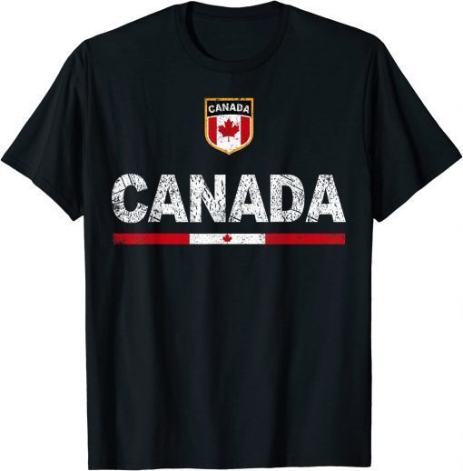 Canada Soccer Fans Jersey Canadian Flag Football Lovers Shirt