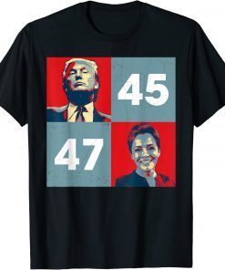 Retro Trump And Kari Lake 45 47 President Of US Election 2024 Tee Shirt