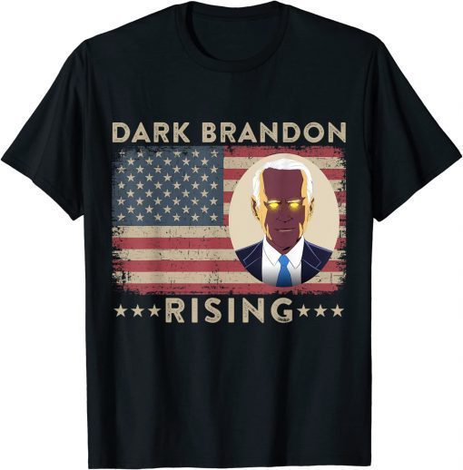 Dark Brandon is Rising Dark Brandon Rises Pro Biden USA Flag Shirt