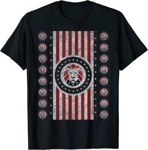 Trump 2024 Political Election Lion Flag T-Shirt