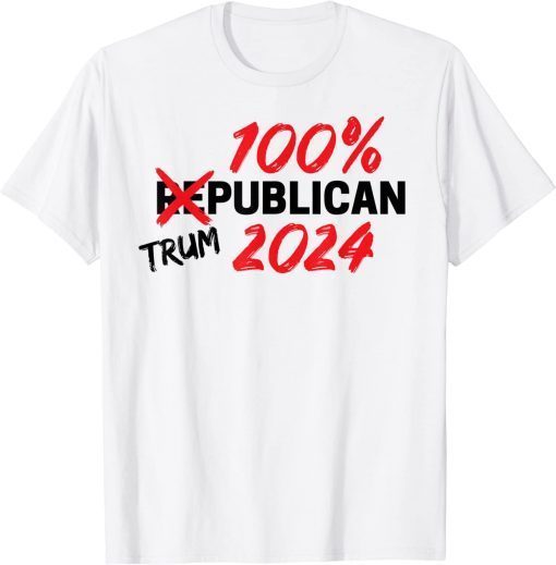 Trump 2024 Trumpublican Rally Supporter Funny T-Shirt
