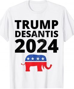Trump Desantis 2024 The Freedom Ticket USA T-Shirt