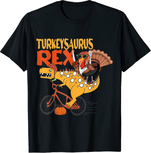 Turkeysaurus Rex Dab Turkey Dino Toddler Boys Thanksgiving 2022 T-Shirt