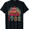 Classic 40 Year Old Awesome Since September 1982 40th Birthday T-Shirt