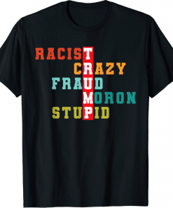 RACIST CRAZY FRAUD MORON STUPID , Anti Trump Unisex T-Shirt