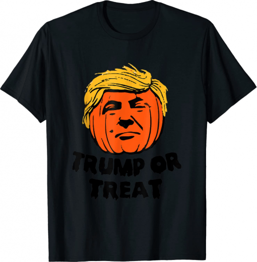 Trump Or Treat Funny Scary Halloween Support Trump Tee Shirt